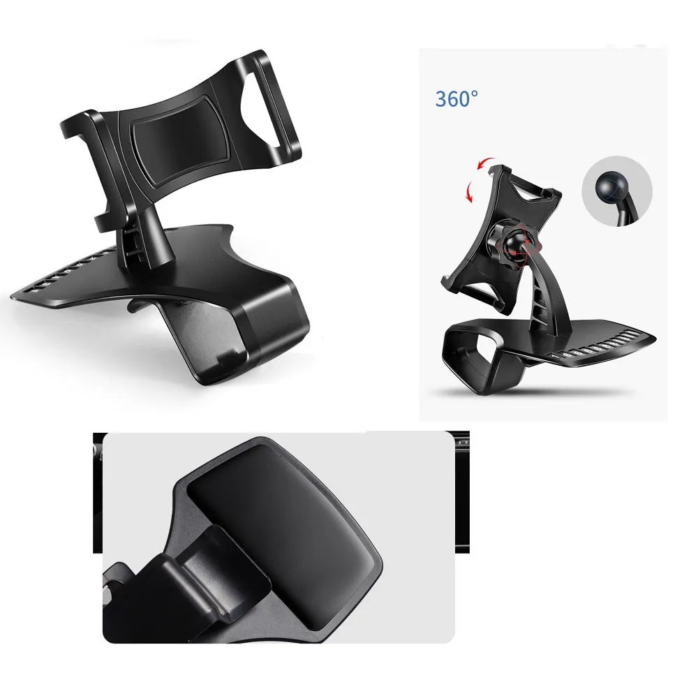 3 in 1 Car GPS Smartphone Holder: Dashboard / Visor Clamp   AC Grid Clip for FLY LIFE COMPACT 4G (2018) - Black