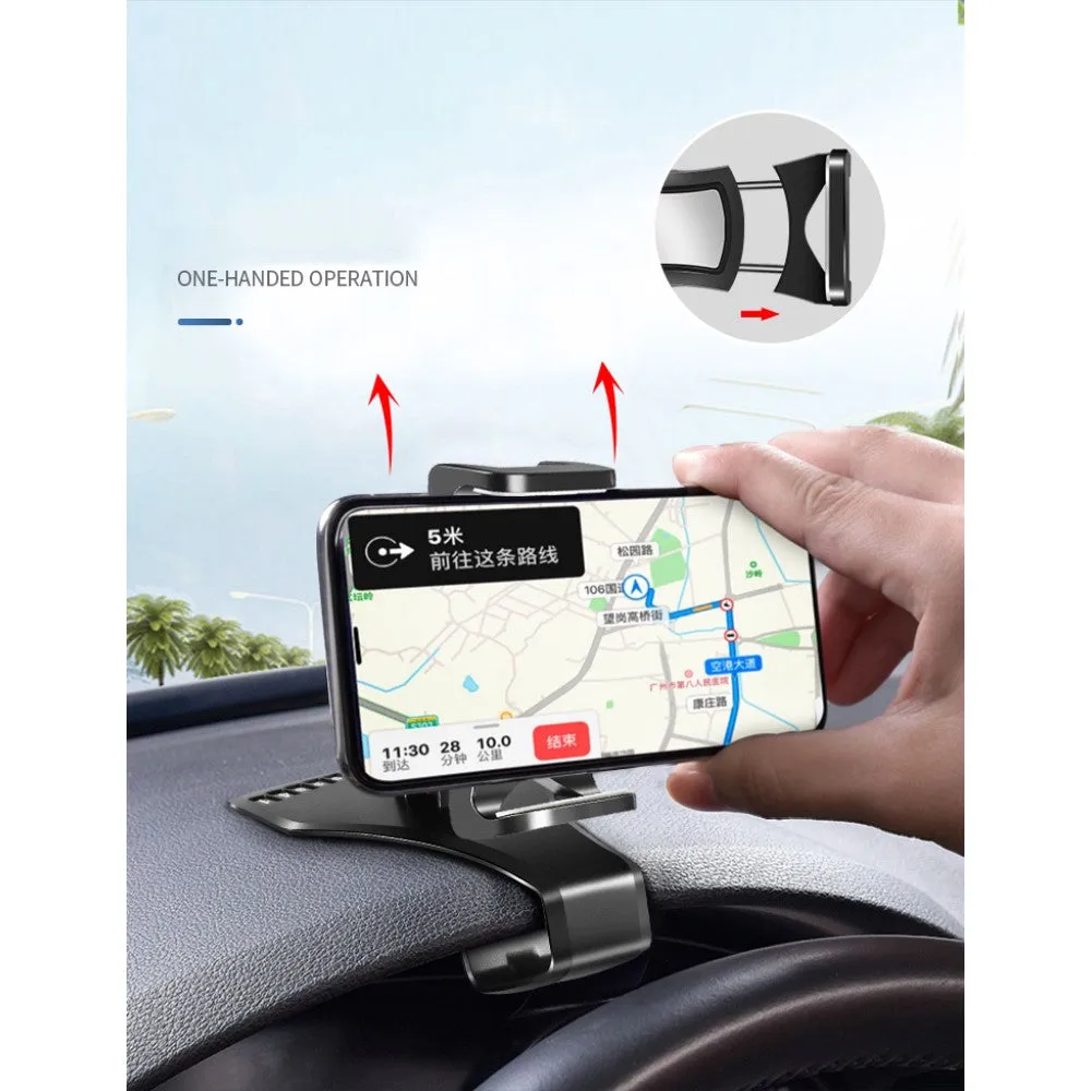 3 in 1 Car GPS Smartphone Holder: Dashboard / Visor Clamp   AC Grid Clip for FLY LIFE COMPACT 4G (2018) - Black