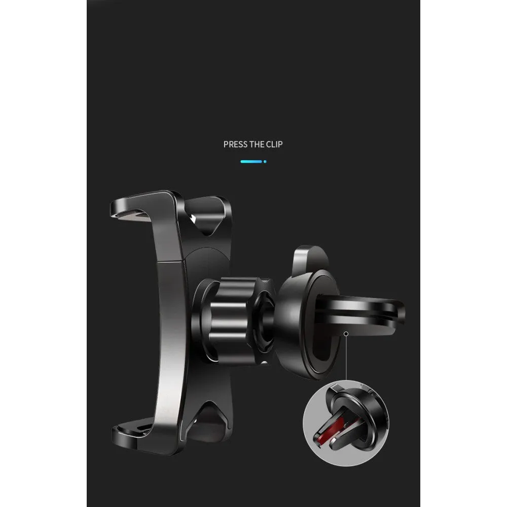 3 in 1 Car GPS Smartphone Holder: Dashboard / Visor Clamp   AC Grid Clip for FLY LIFE COMPACT 4G (2018) - Black