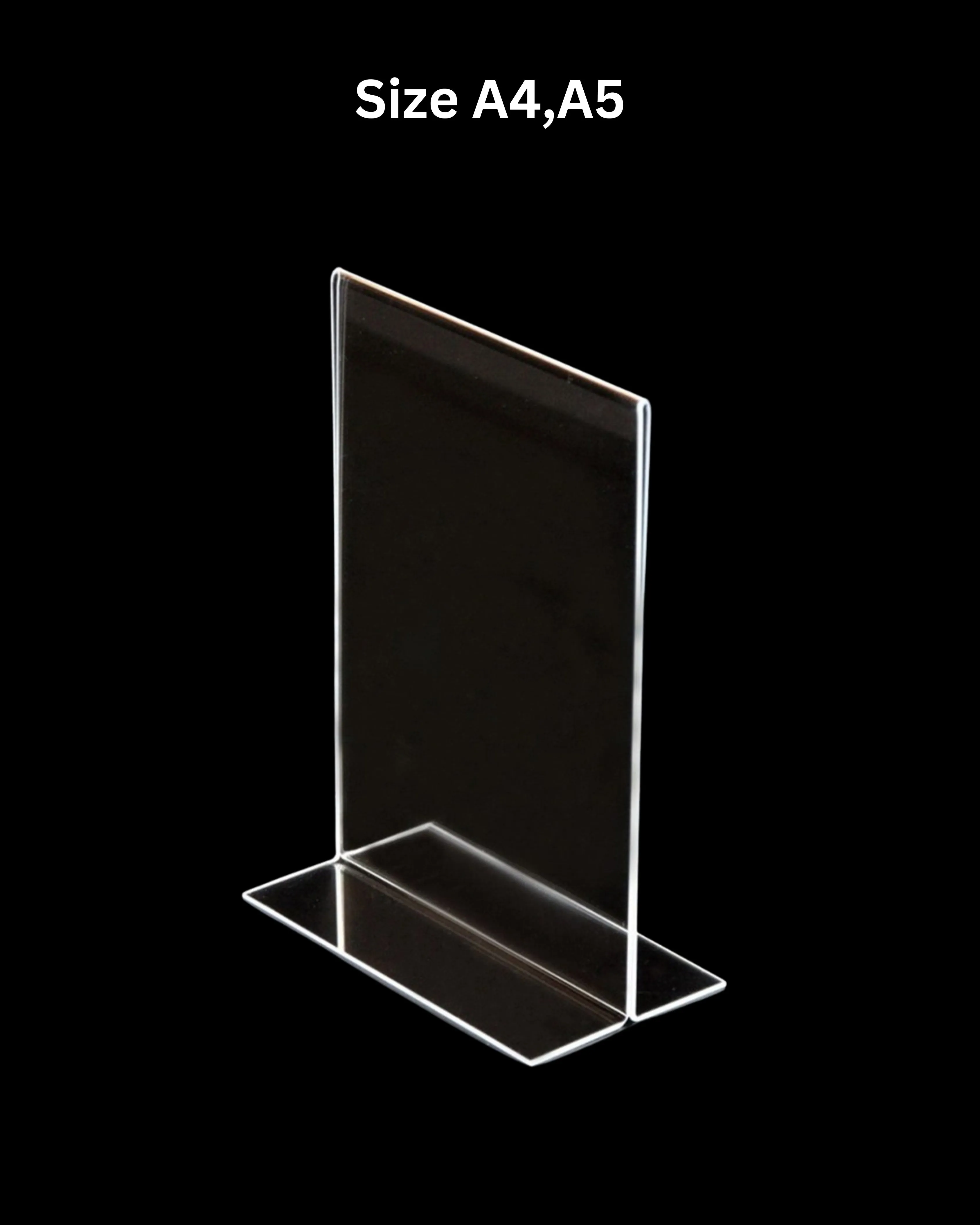 Acrylic T Shape Double Sided Table Top Display Stand