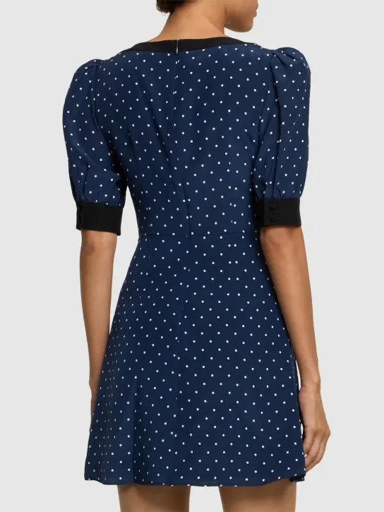 Alessandra Rich   Polka dot print silk mini dress 