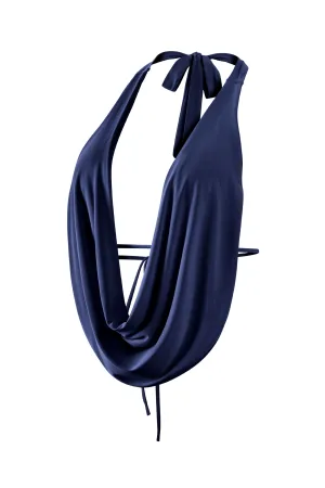 Angelica Halter Top (Navy Blue)