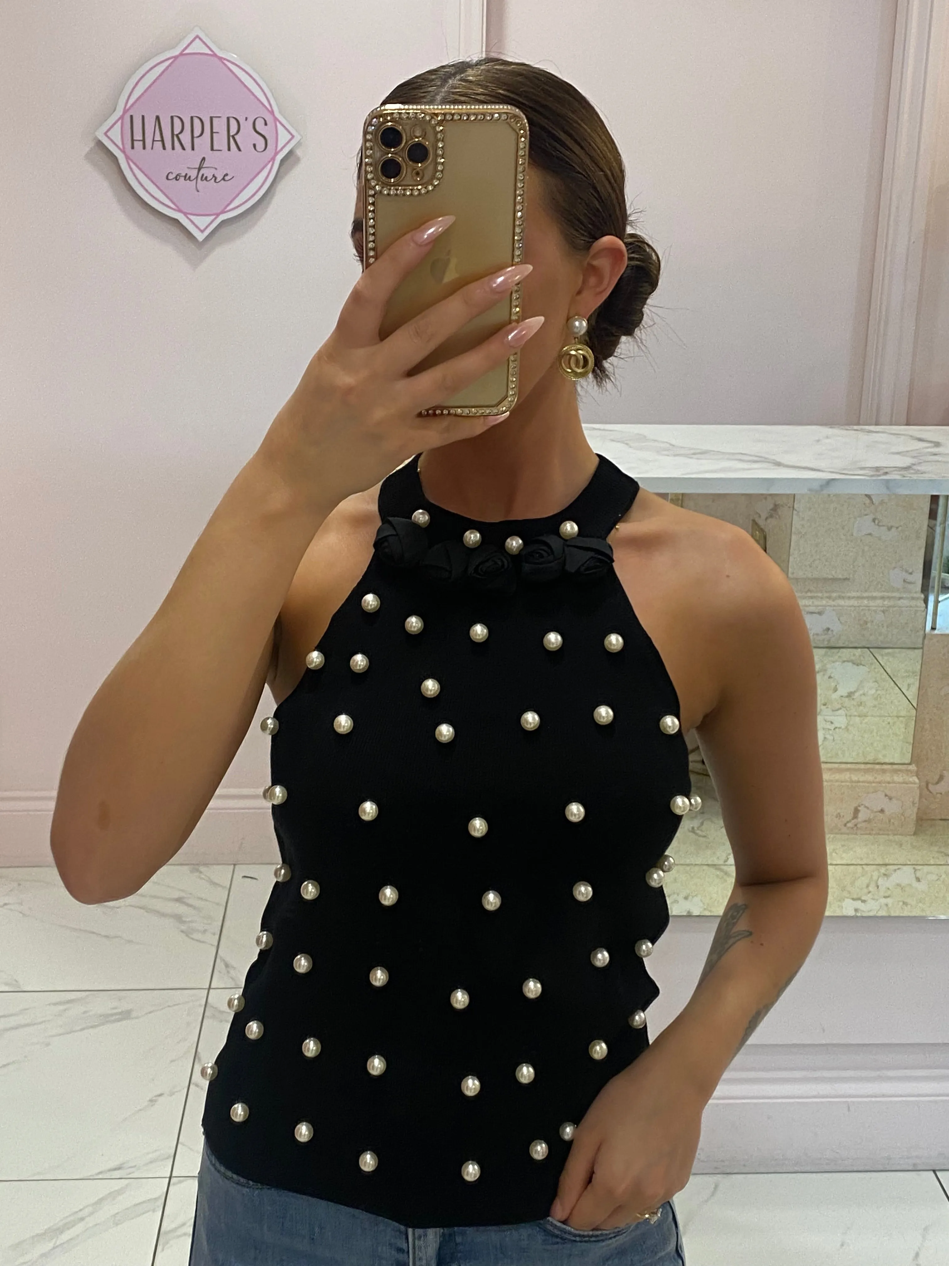 Bethany Pearl & Corsage detail Top
