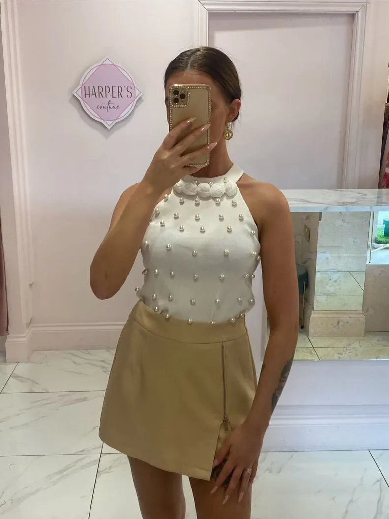 Bethany Pearl & Corsage detail Top