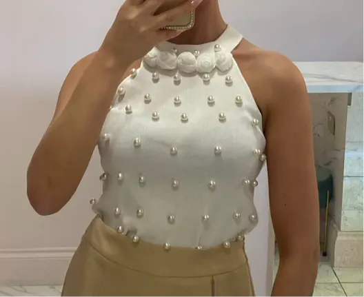 Bethany Pearl & Corsage detail Top