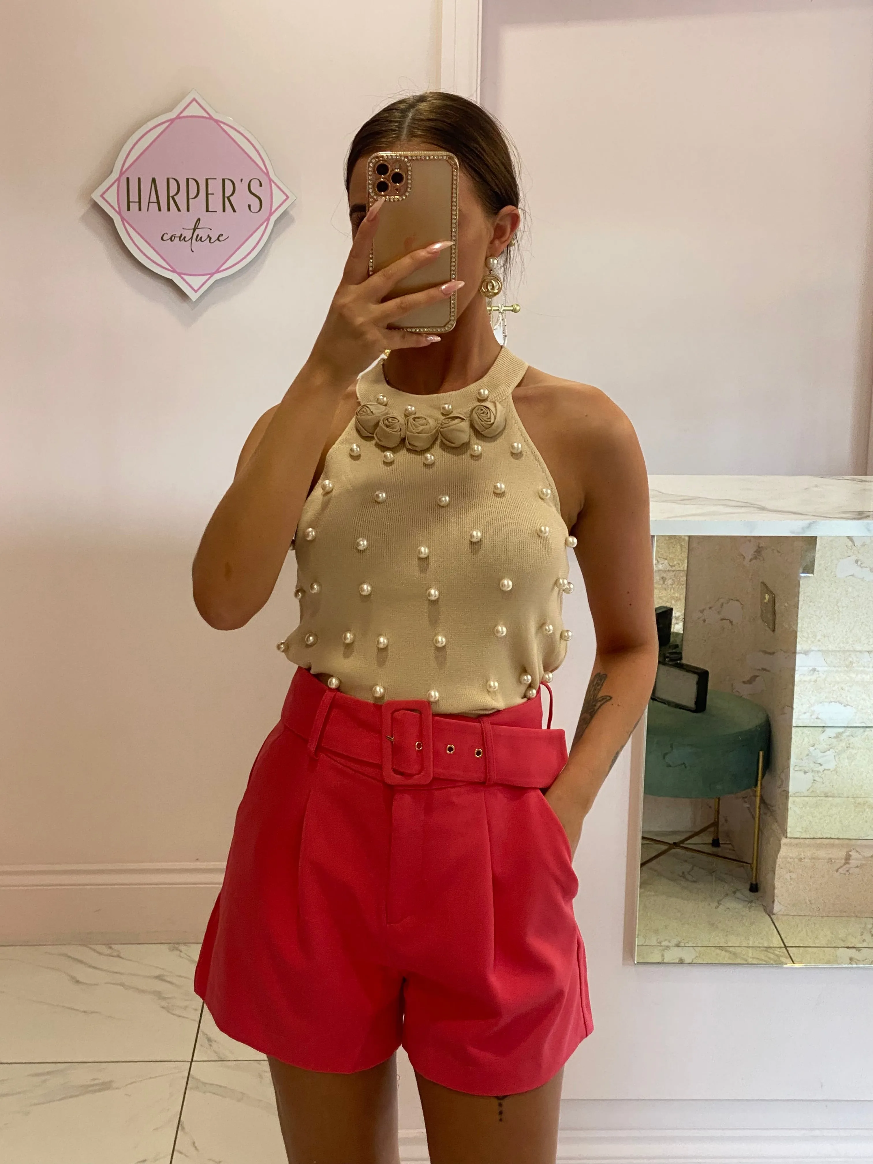 Bethany Pearl & Corsage detail Top