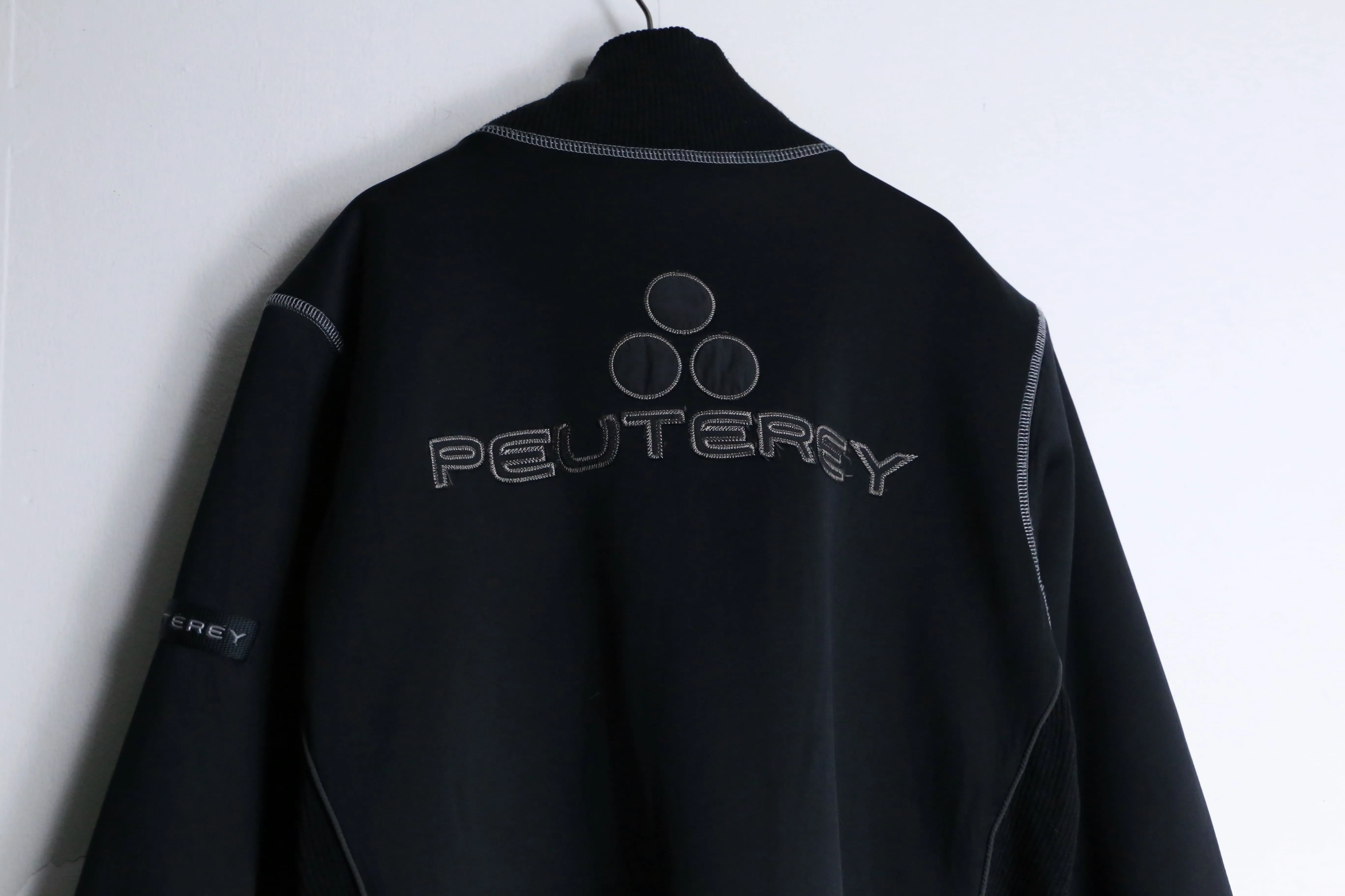 black color high neck track jacket