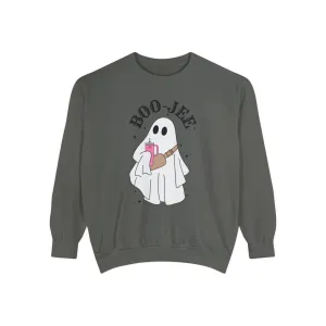 Boo-Jee Garment-Dyed Sweatshirt | Funny Boojee sweatshirt for fall halloween | Boujee Bougie