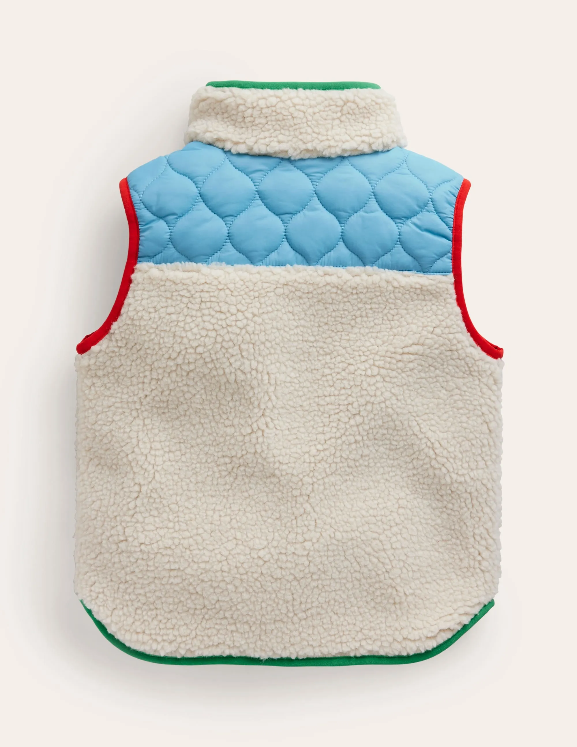 Borg Mix Gilet-Natural Borg