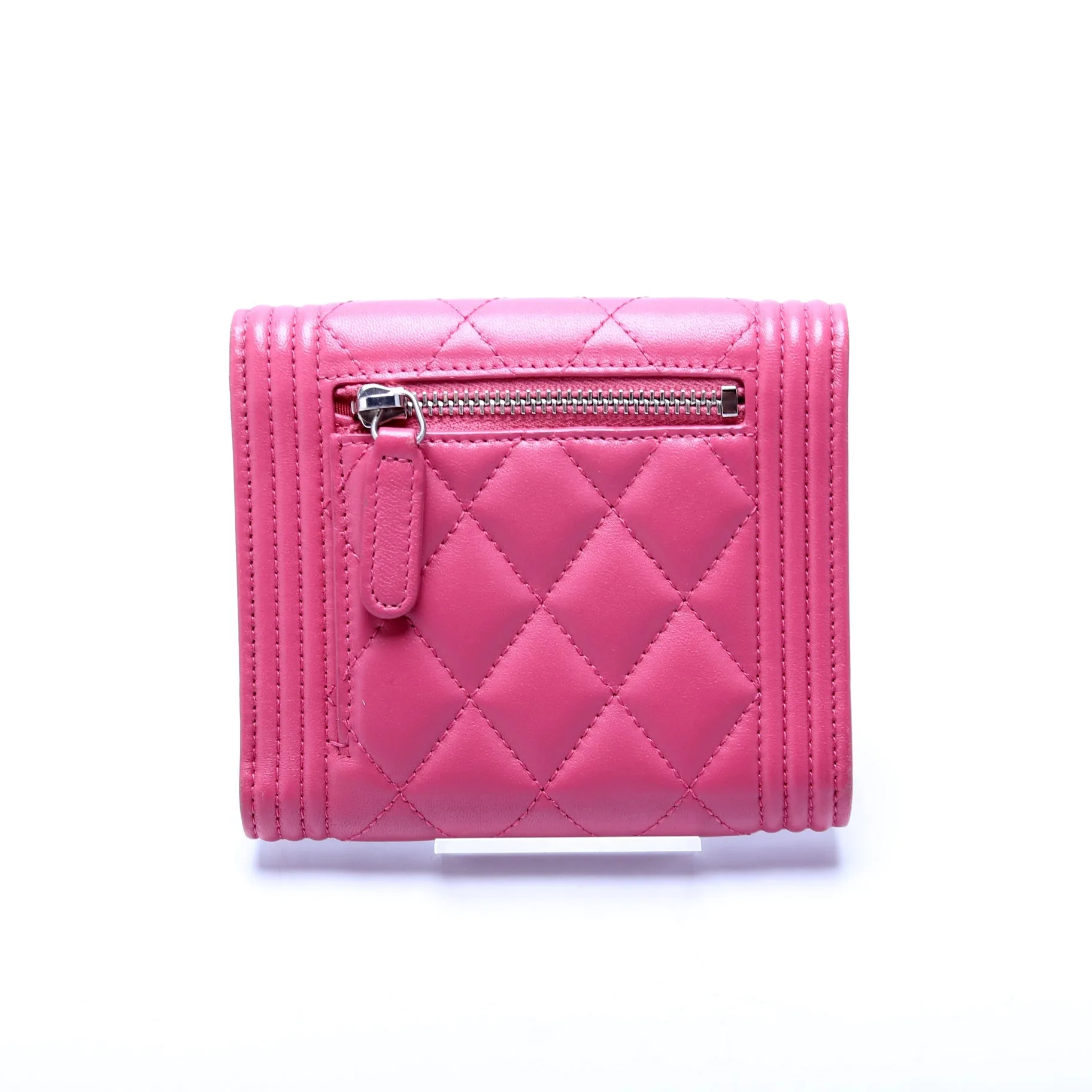 Boy Compact Wallet Lambskin 24M Pink