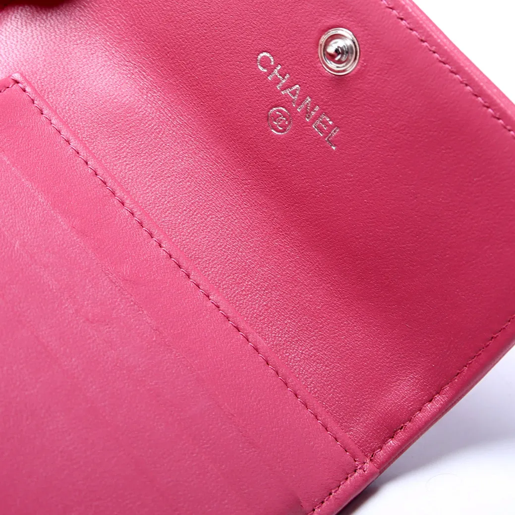 Boy Compact Wallet Lambskin 24M Pink