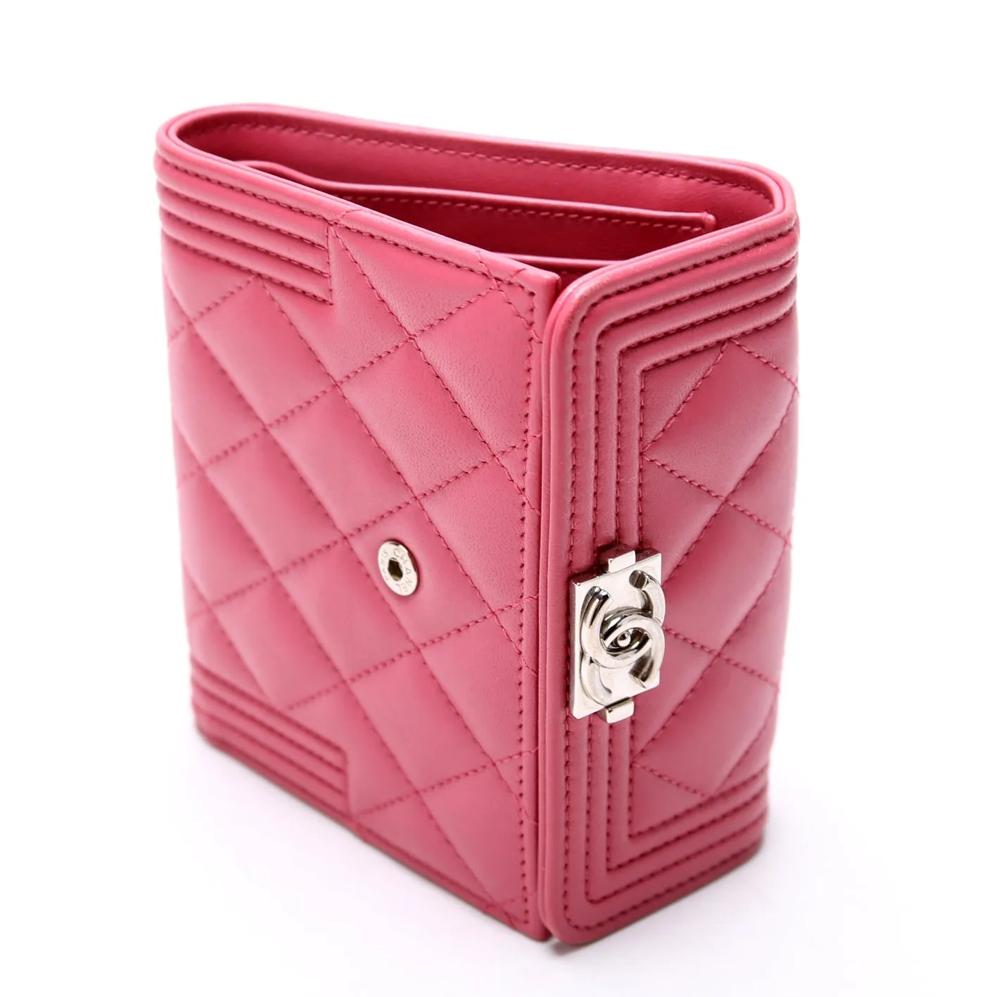 Boy Compact Wallet Lambskin 24M Pink
