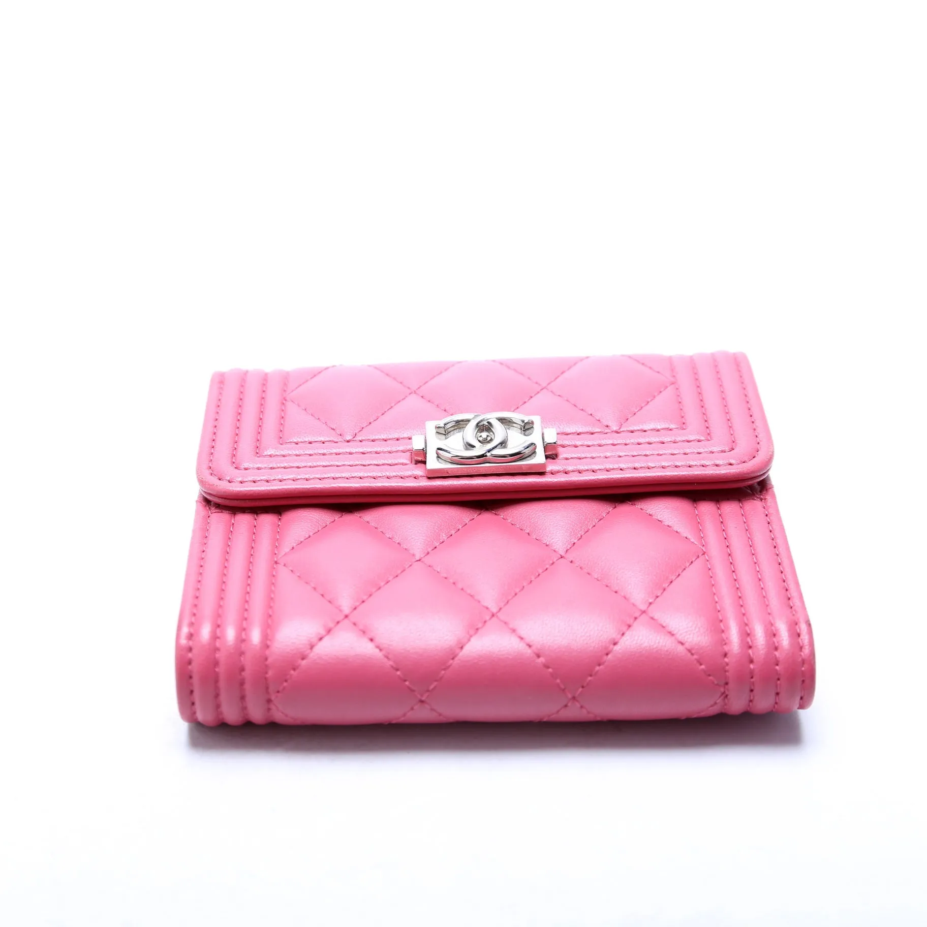 Boy Compact Wallet Lambskin 24M Pink