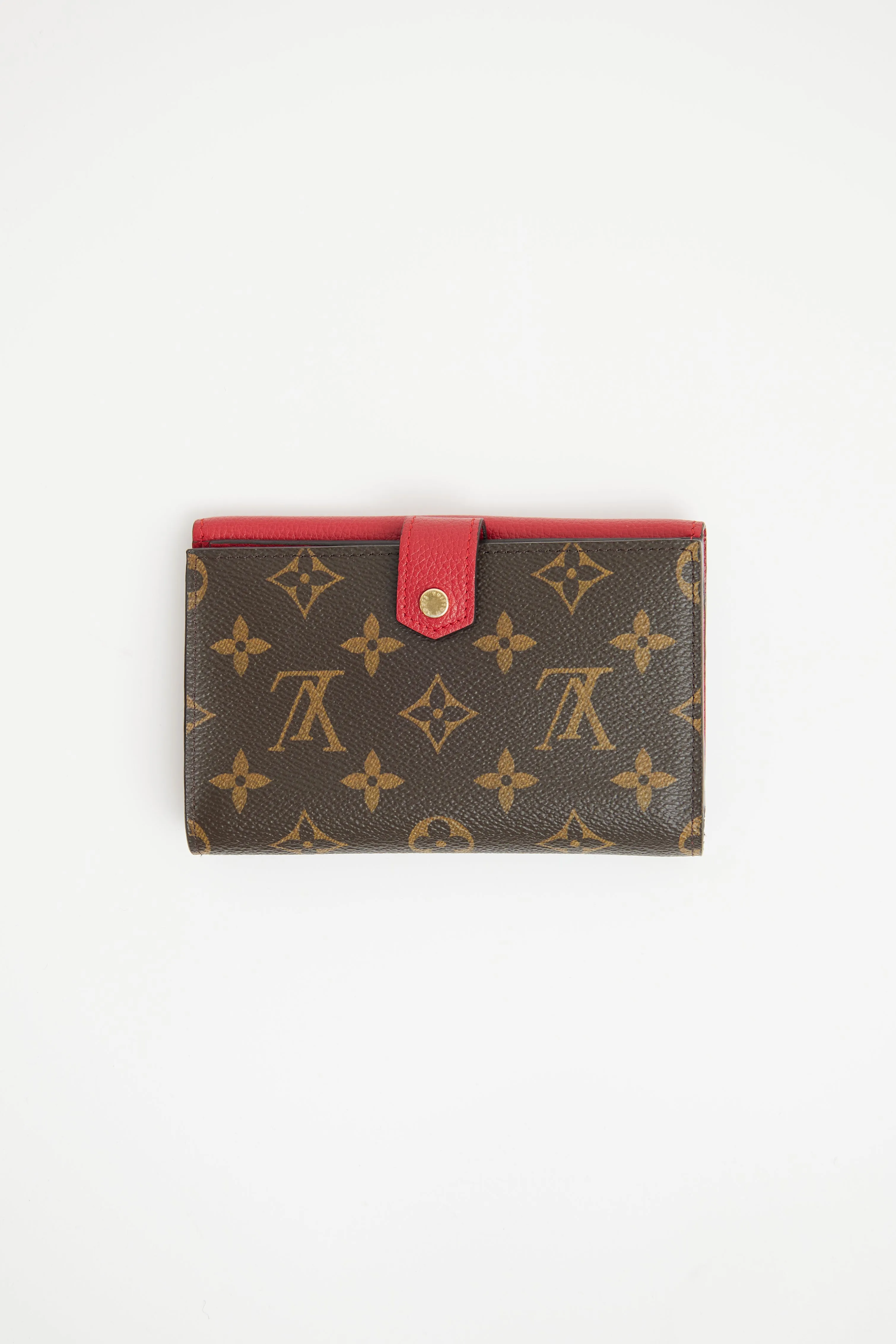 Brown & Red Monogram Pallas Compact Wallet