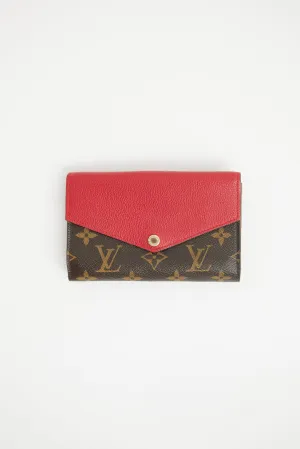 Brown & Red Monogram Pallas Compact Wallet