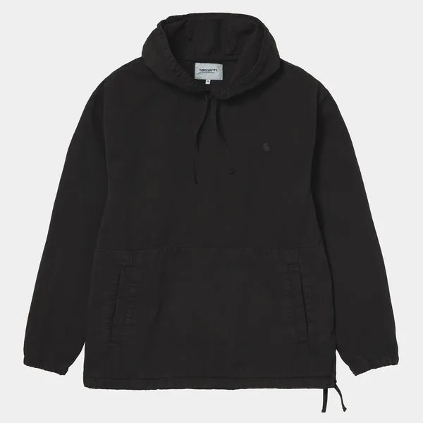 Carhartt WIP Hooded Carson Sweatshirt - Black Stone Wash