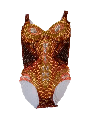 Contour Crystal-Embellished Bodysuit - Back Zipper Design