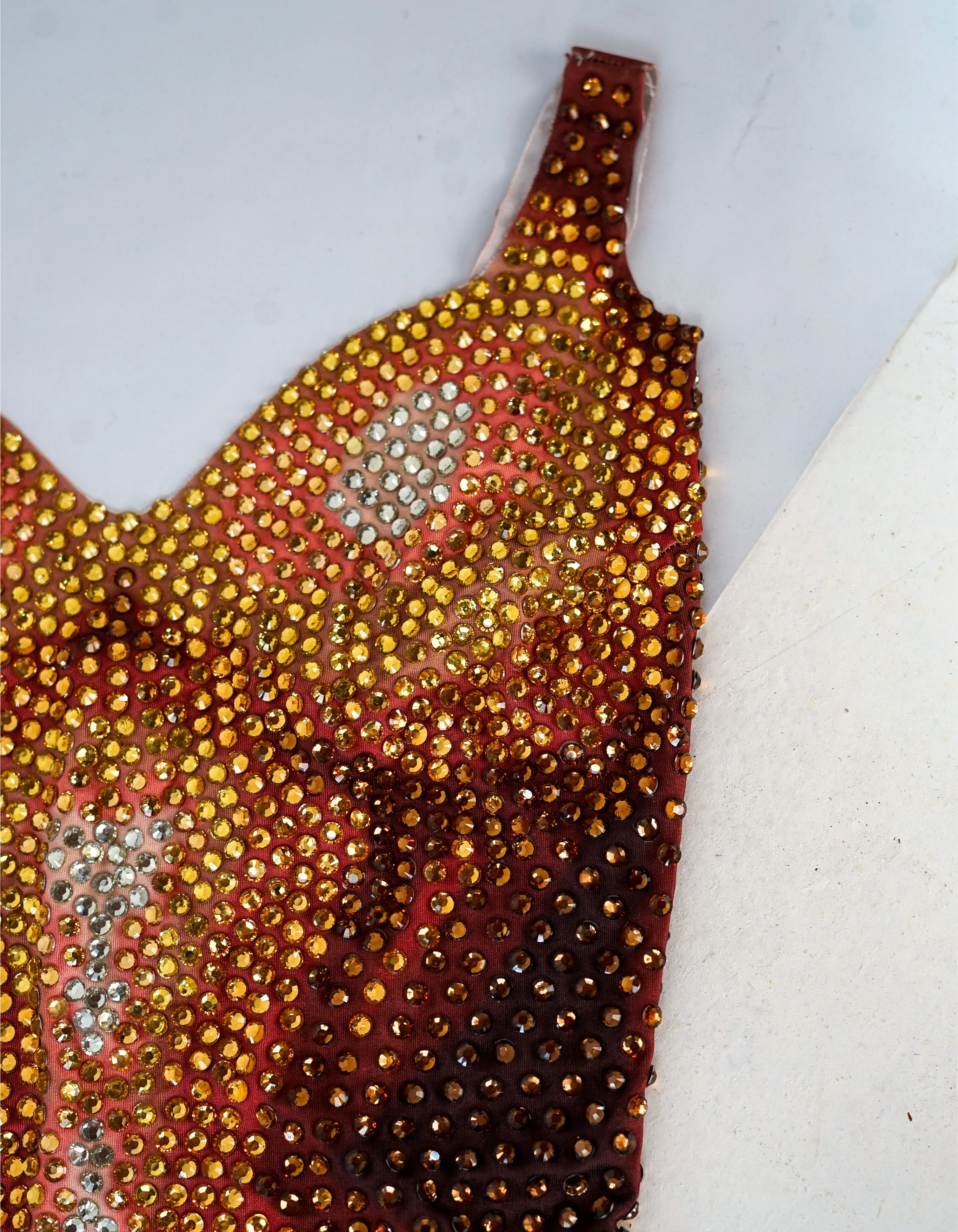 Contour Crystal-Embellished Bodysuit - Back Zipper Design