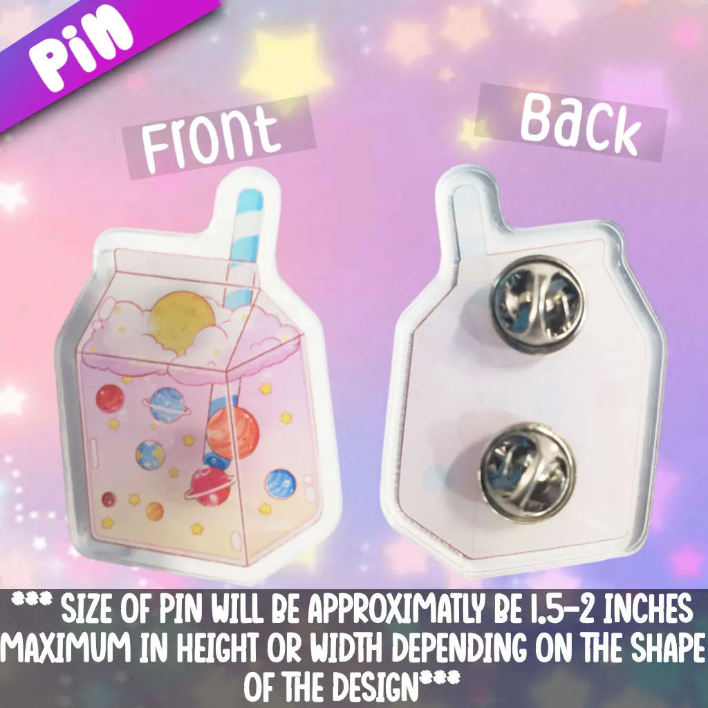 Cosmic Milk Tea Acrylic Pin