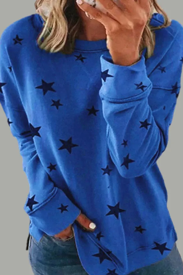 Dunnmall Casual Loose Plus Size Printed Top