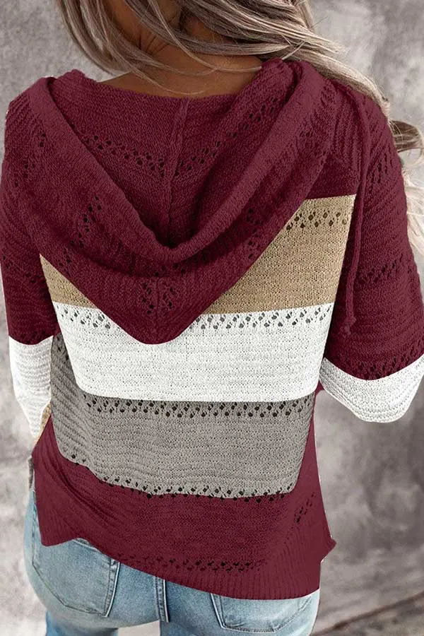 Dunnmall Fashion Loose Striped Plus Size Sweater