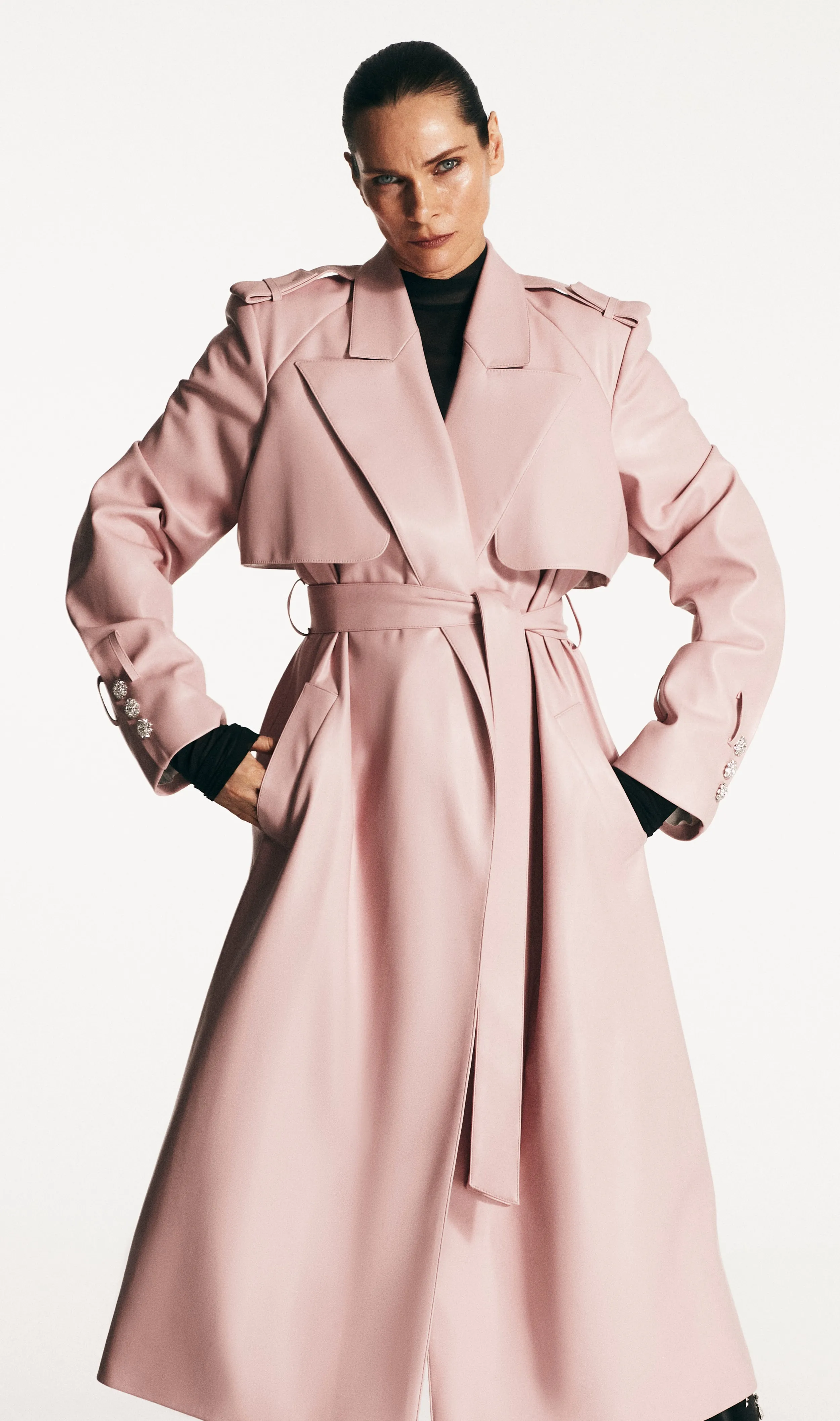 Eco-leather Trench