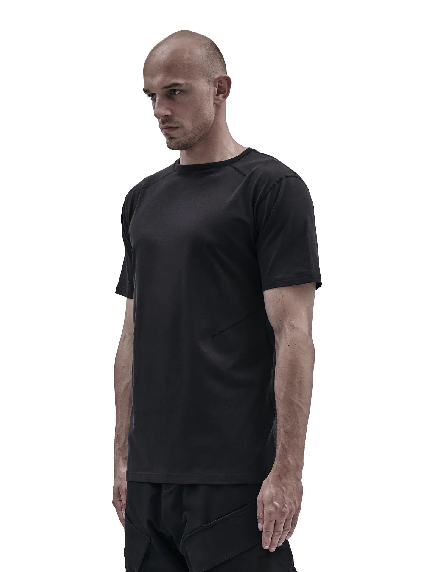 elosu tee cotton jersey black