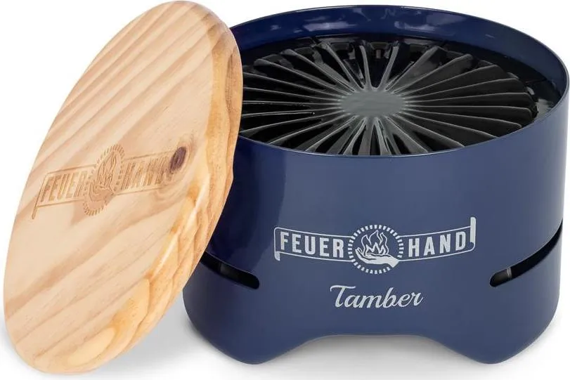 Feuerhand Tamber Table Top Grill Cobalt Blue | Buy Feuerhand Tamber Table Top Grill Cobalt Blue here | Outnorth