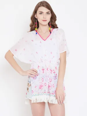 FLORAL PRINTED KAFTAN TOP - (Clearance - Final Sale)