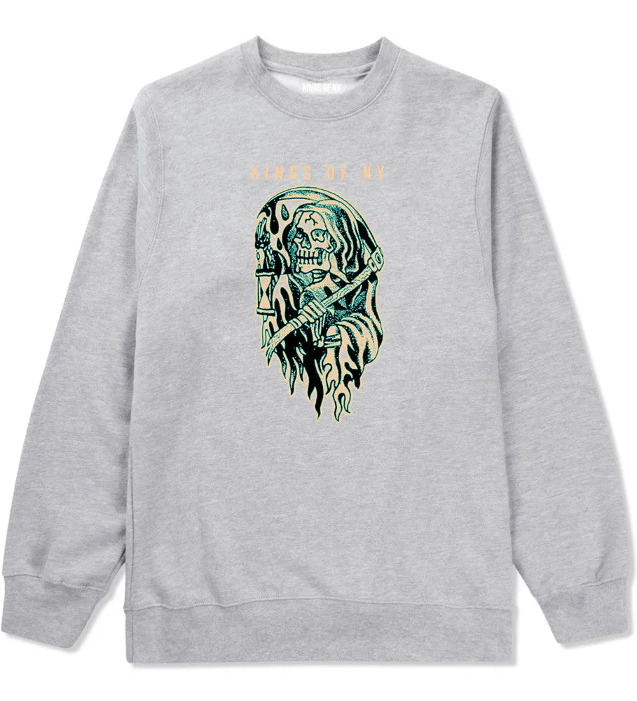 Grim Reaper Tattoo Skull Crewneck Sweatshirt