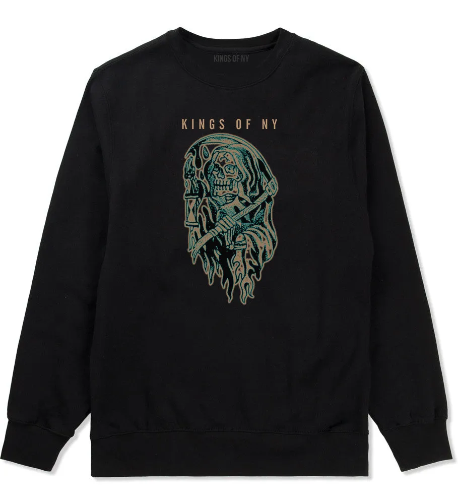 Grim Reaper Tattoo Skull Crewneck Sweatshirt