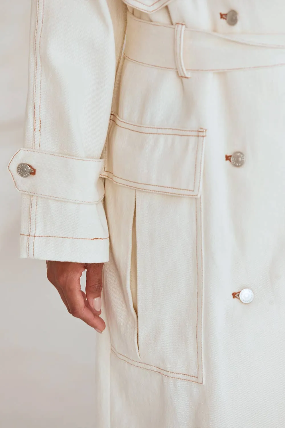 Jacqueline Denim Trench Coat By Crescent