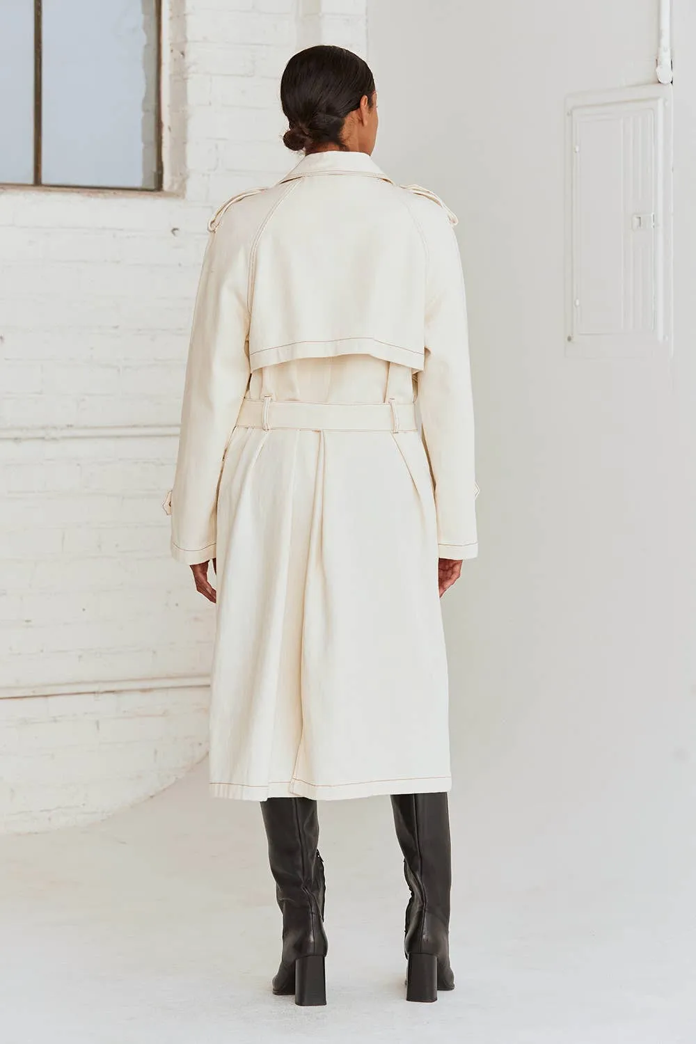 Jacqueline Denim Trench Coat By Crescent