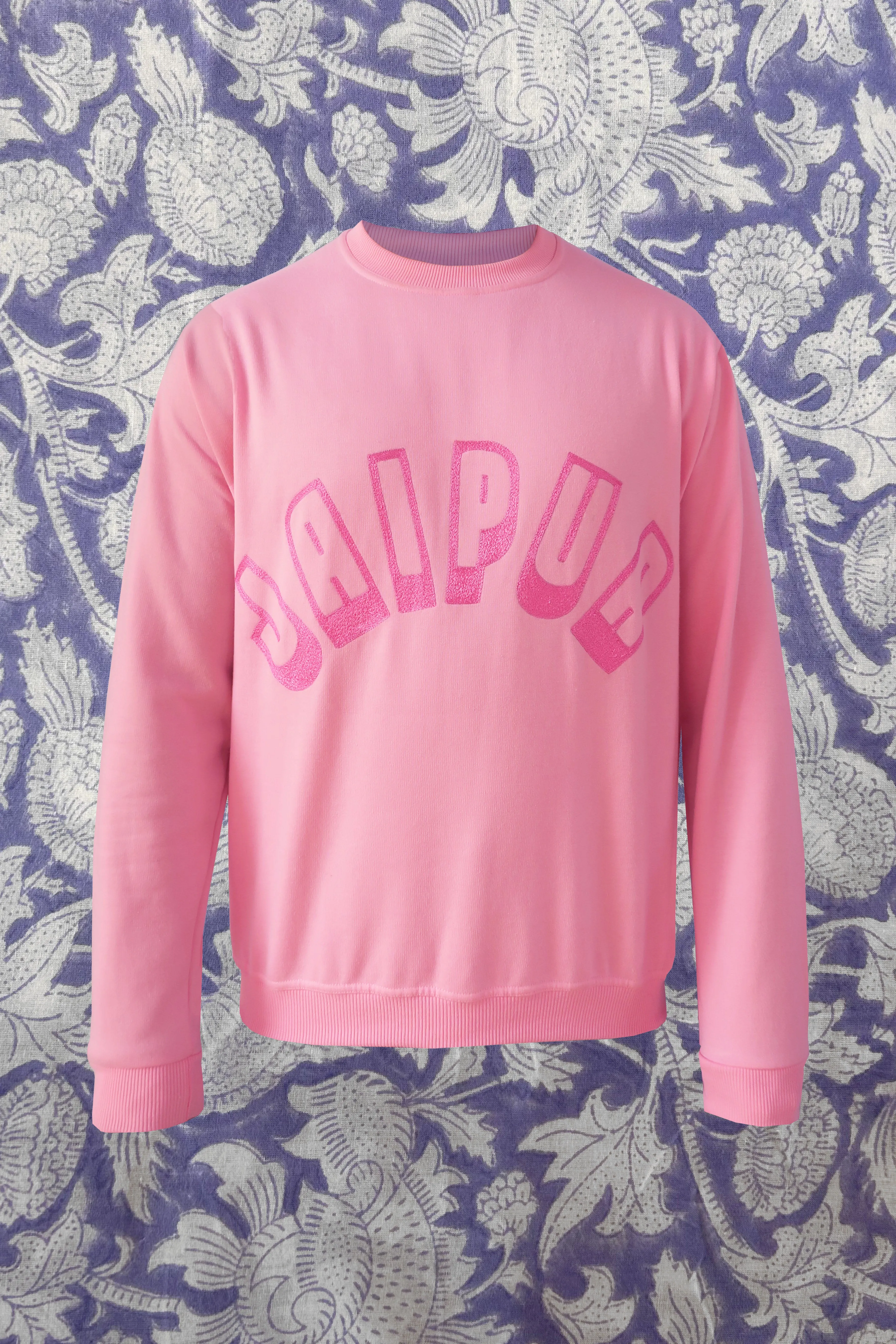 Jaipur Embroidered Sweatshirt (Pink)