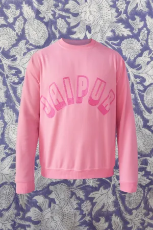 Jaipur Embroidered Sweatshirt (Pink)