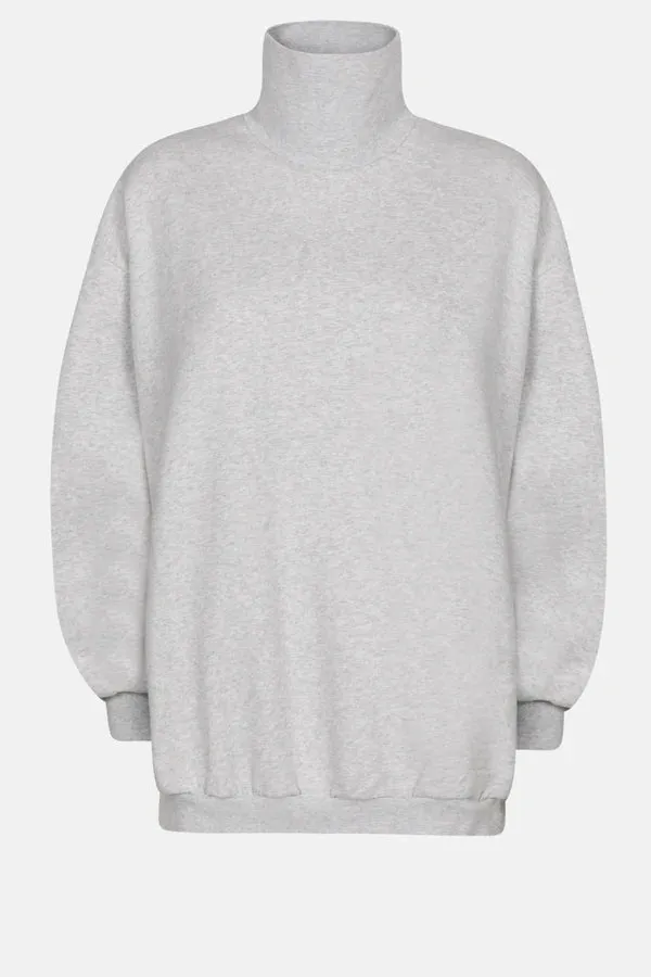 KEEP TURTLENECK OVERSIZED SWEATSHIRT  | MARLED GREY