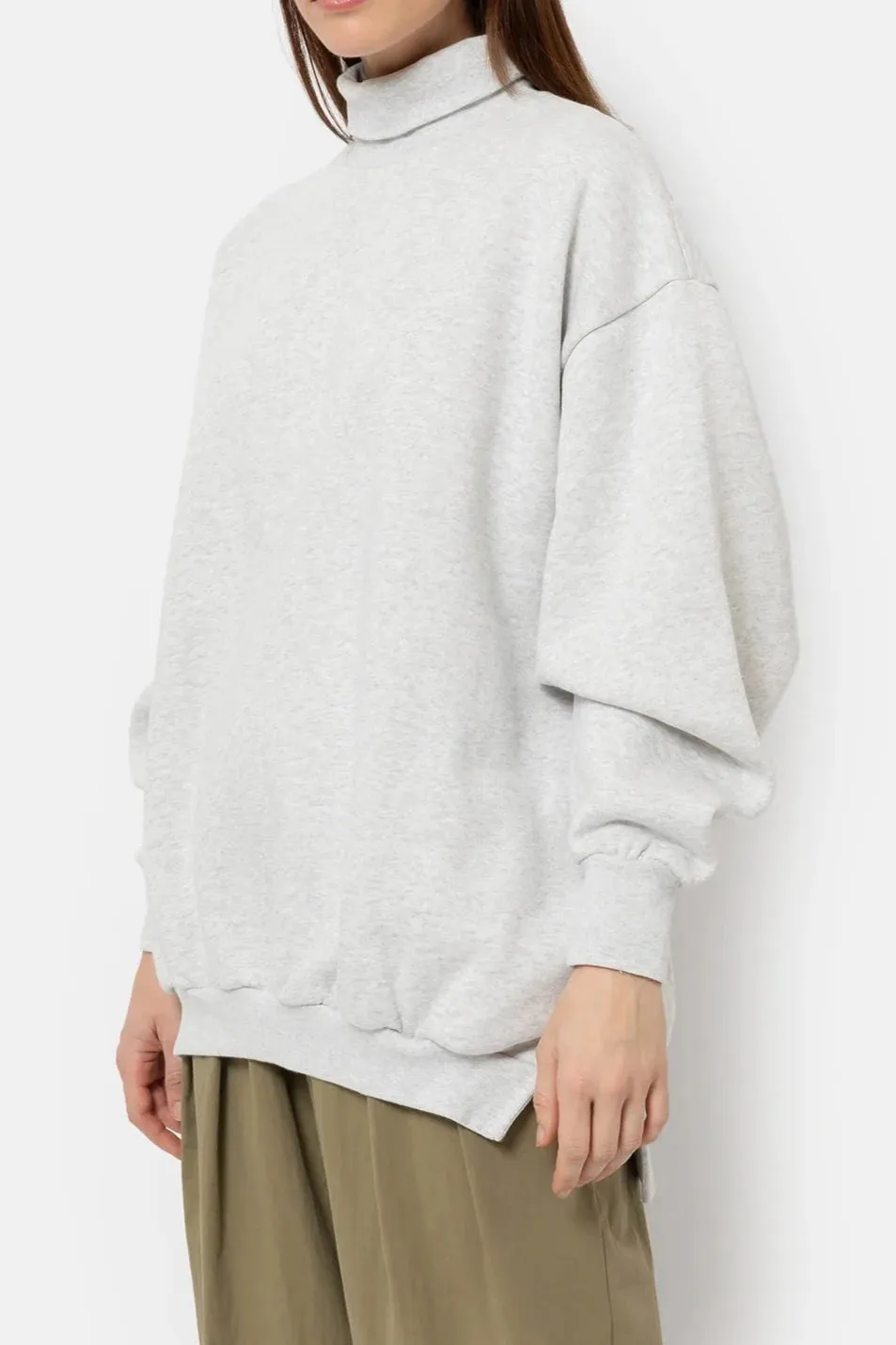 KEEP TURTLENECK OVERSIZED SWEATSHIRT  | MARLED GREY