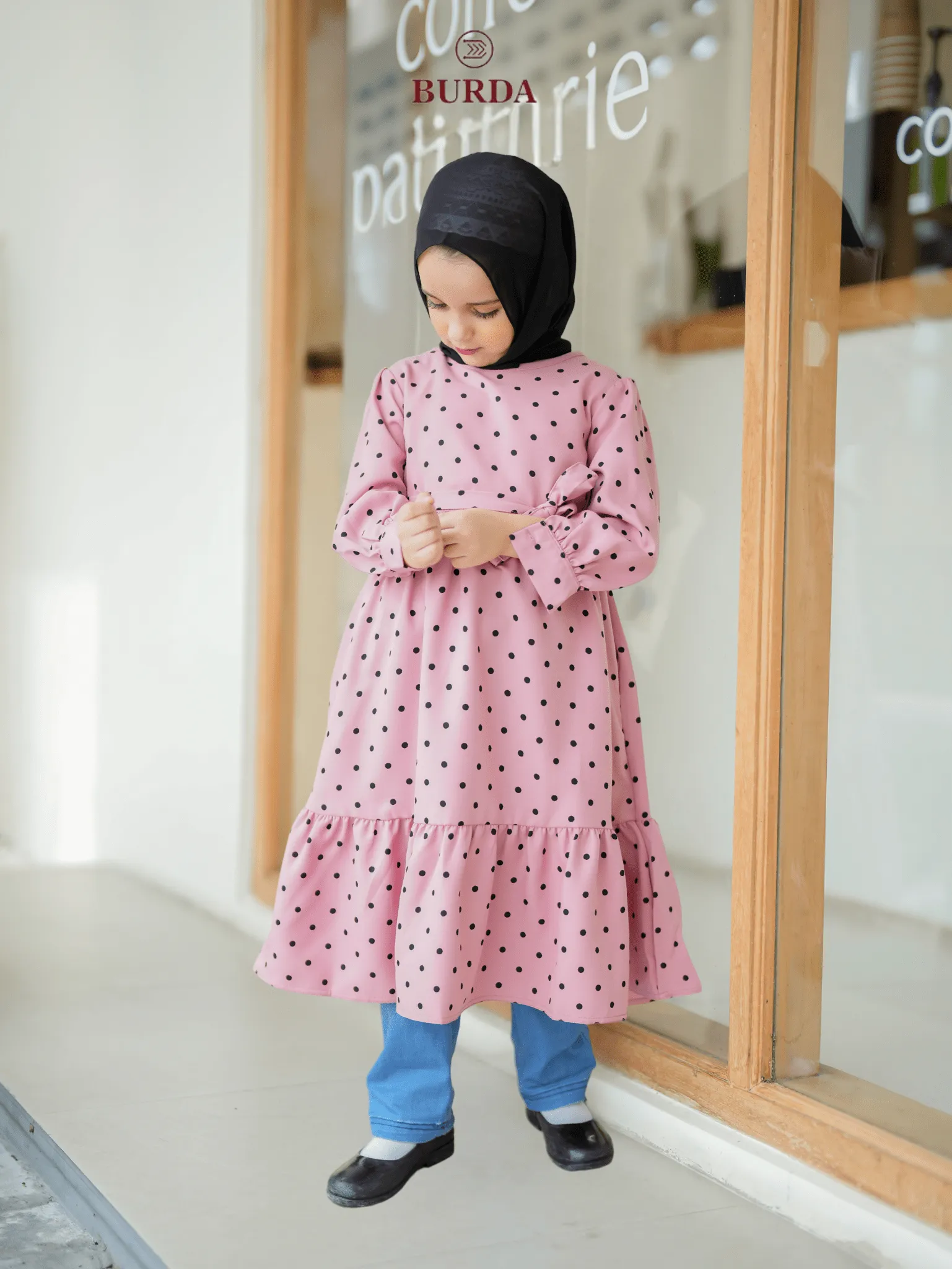Kid's Pink Polka Dot Dress