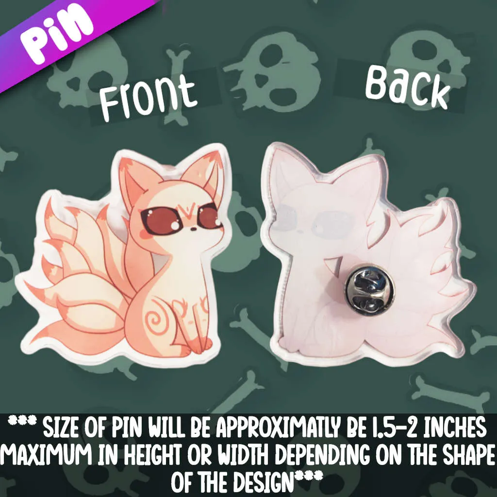 Kitsune Acrylic Pin