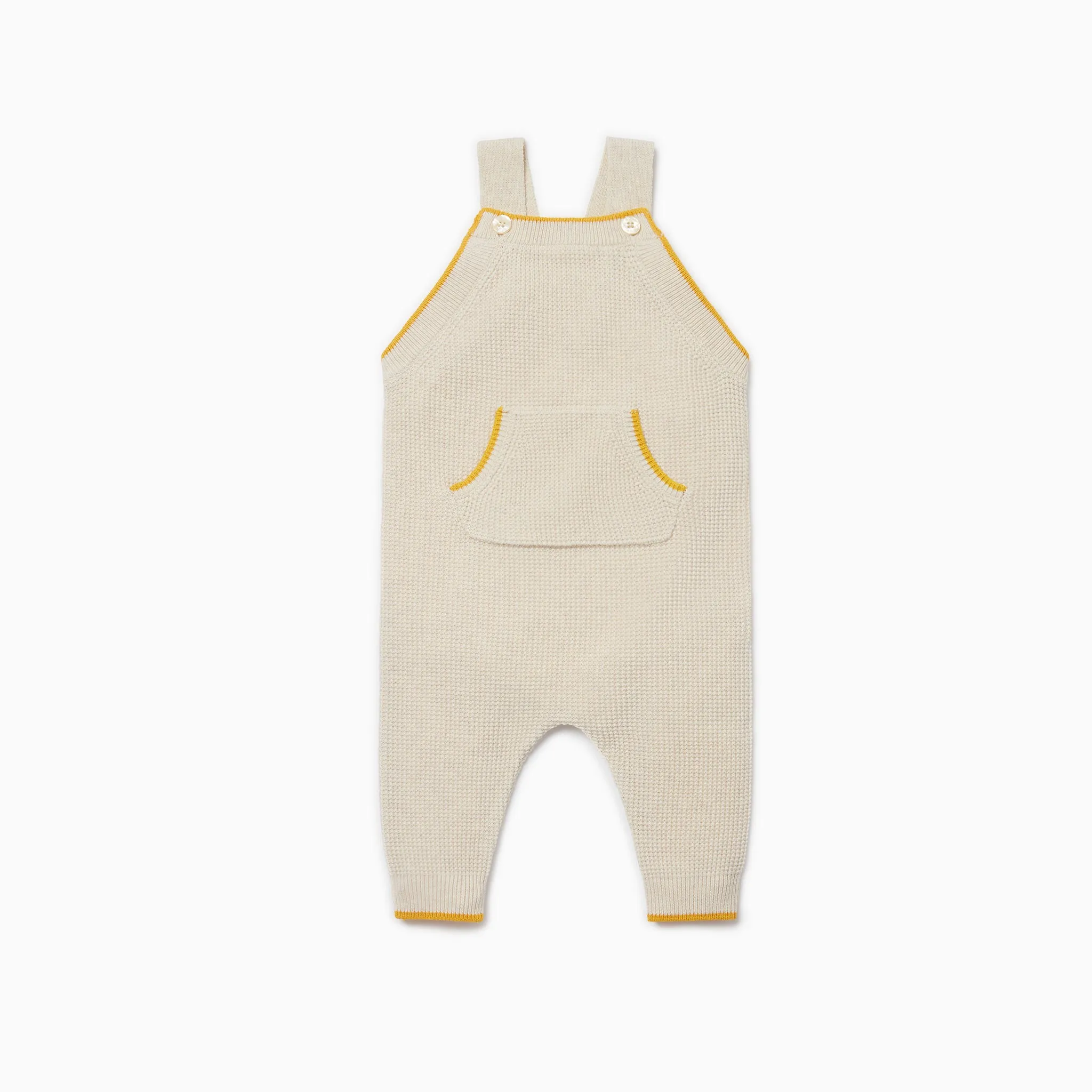Knitted Pocket Dungarees & Bodysuit Outfit
