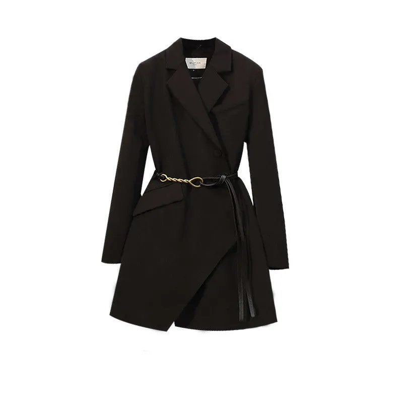 Ladies Fashion Personality Waisted Suit Jacket Top