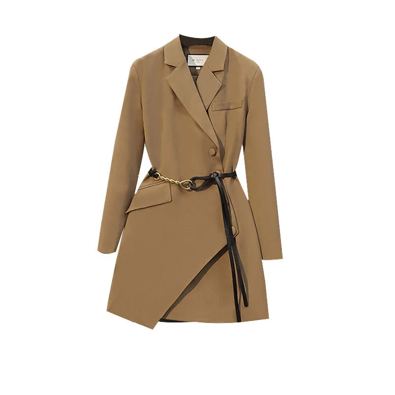 Ladies Fashion Personality Waisted Suit Jacket Top