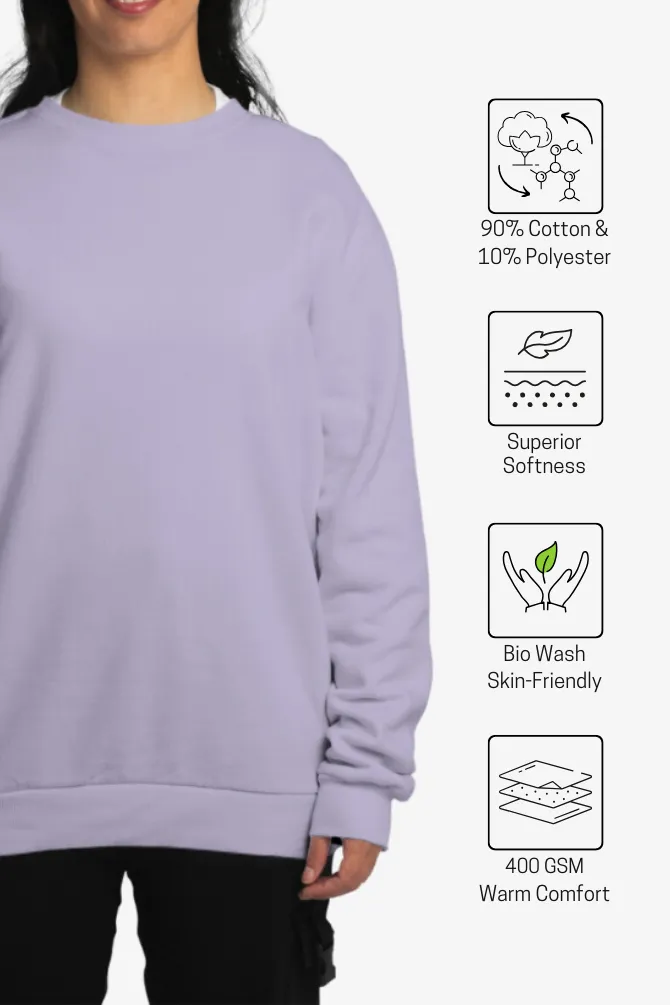 Lavender Oversized Sweatshirt for women