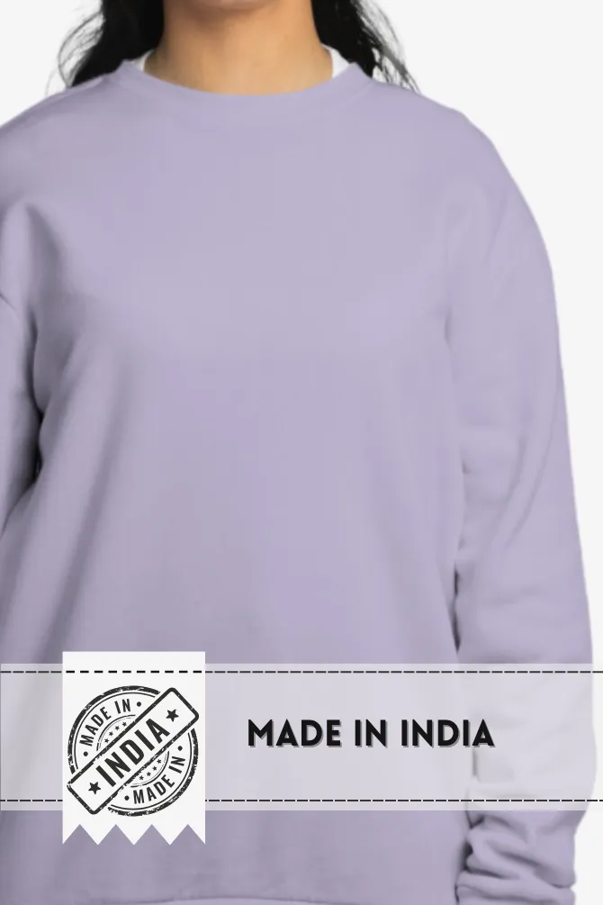 Lavender Oversized Sweatshirt for women