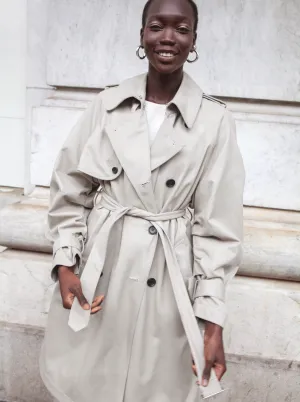 LONG YORK TRENCH COAT, KHAKI