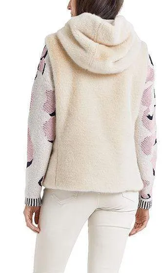 Marc Cain Additions Hooded Faux Fur Gilet PA 37.02 W51