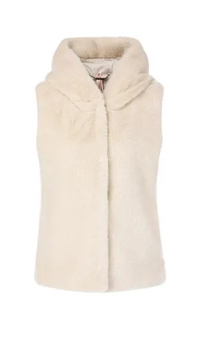 Marc Cain Additions Hooded Faux Fur Gilet PA 37.02 W51