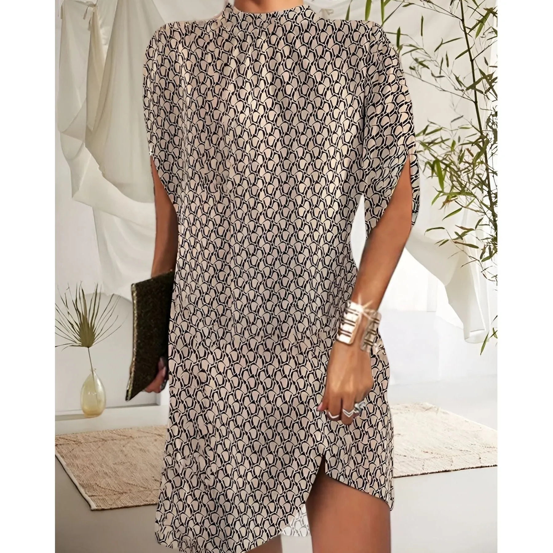 Marie Dress - Modisches Minikleid mit Halben Ärmeln