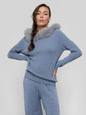 POSITANO - cerulean hooded hair