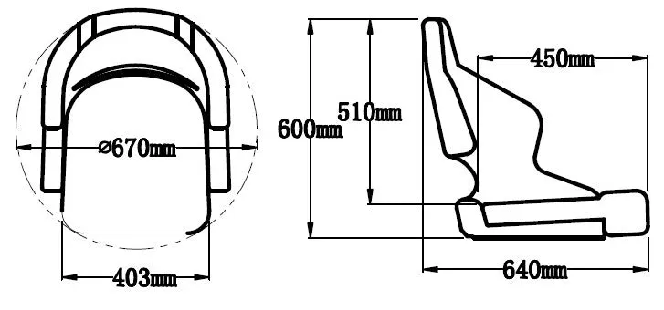 "Admiral" Compact Helmsman Seat
